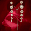 Long Pearl with Gold Dangle Earrings