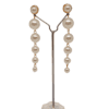 Long Pearl with Gold Dangle Earrings - Image 3