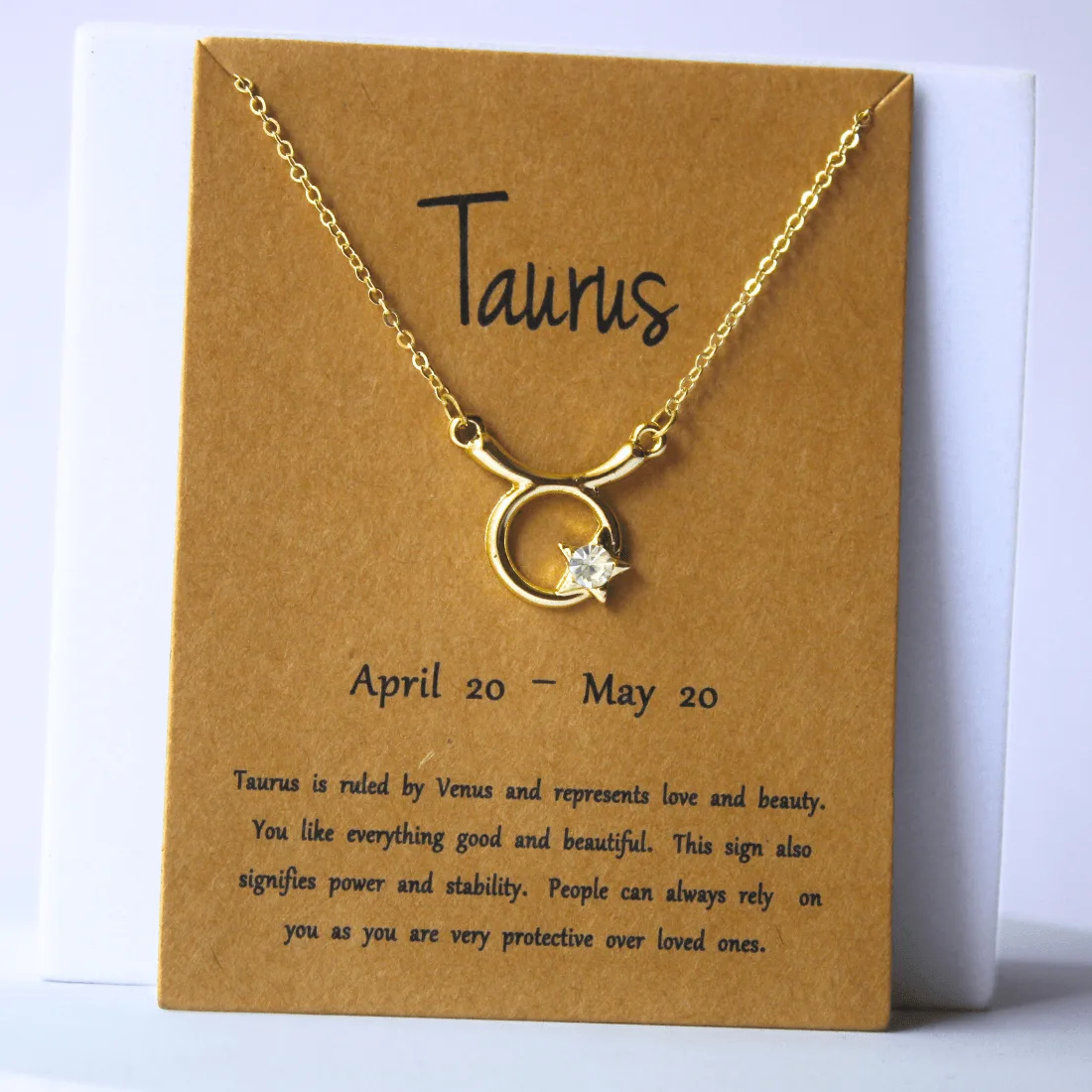 Zodiac Sign Necklace (Taurus Star Sign Horoscope Necklace)