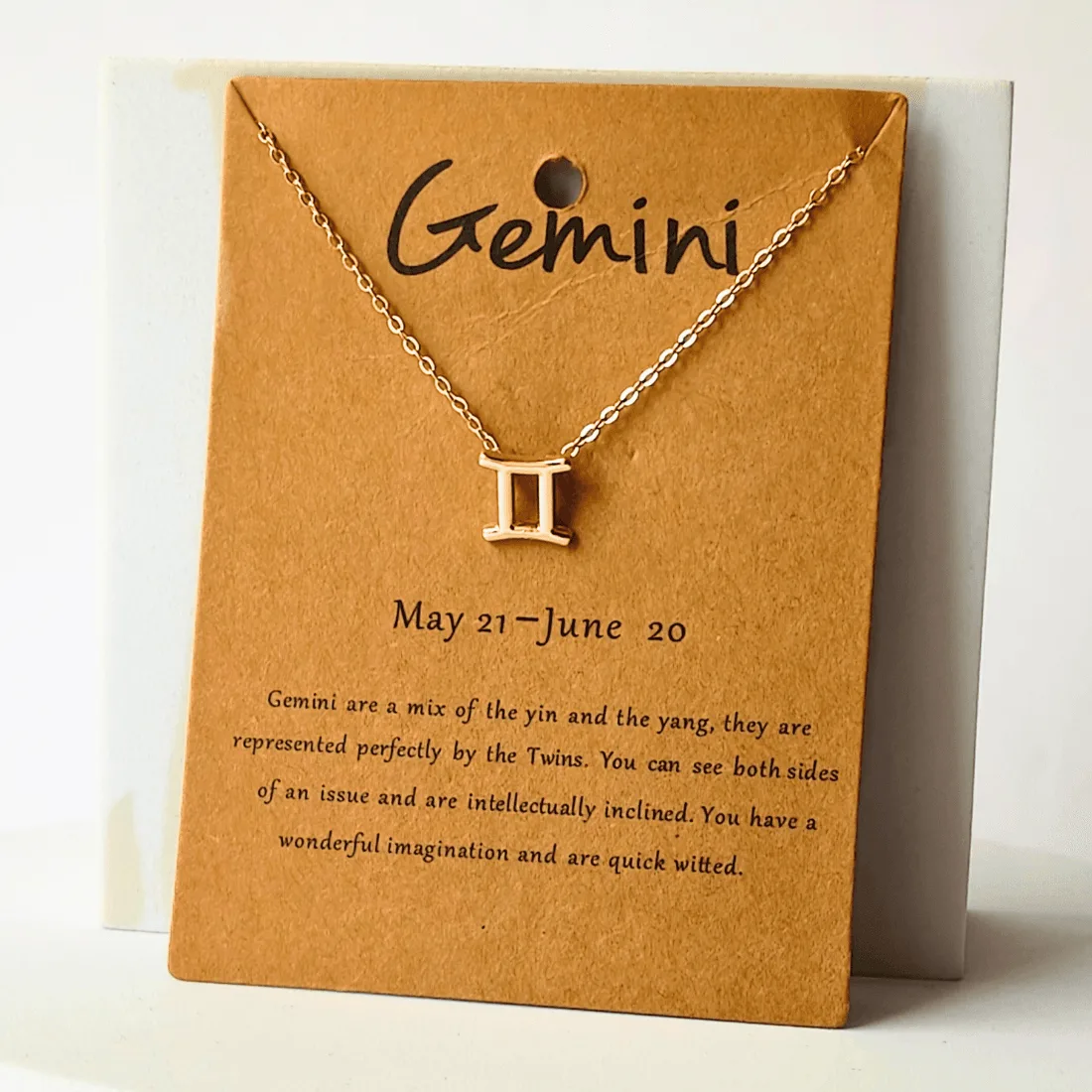 Zodiac Sign Necklace (Gemini Star Sign Horoscope Necklace)