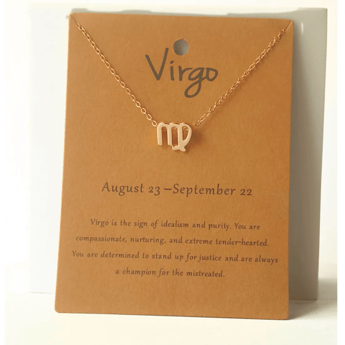 Zodiac Sign Necklace (Virgo Star Sign Horoscope Necklace)