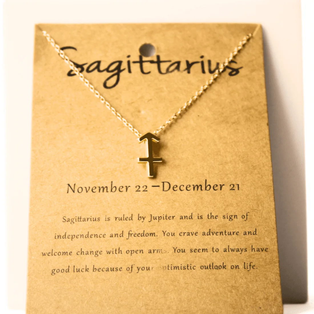 Zodiac Sign Necklace (Sagittarius Star Sign Horoscope necklace)