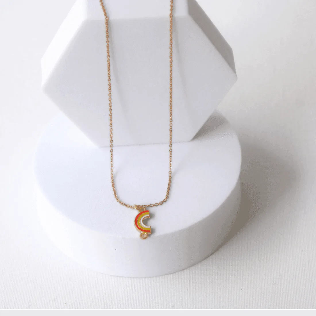 Rainbow Pendant with Long Chain - Image 3