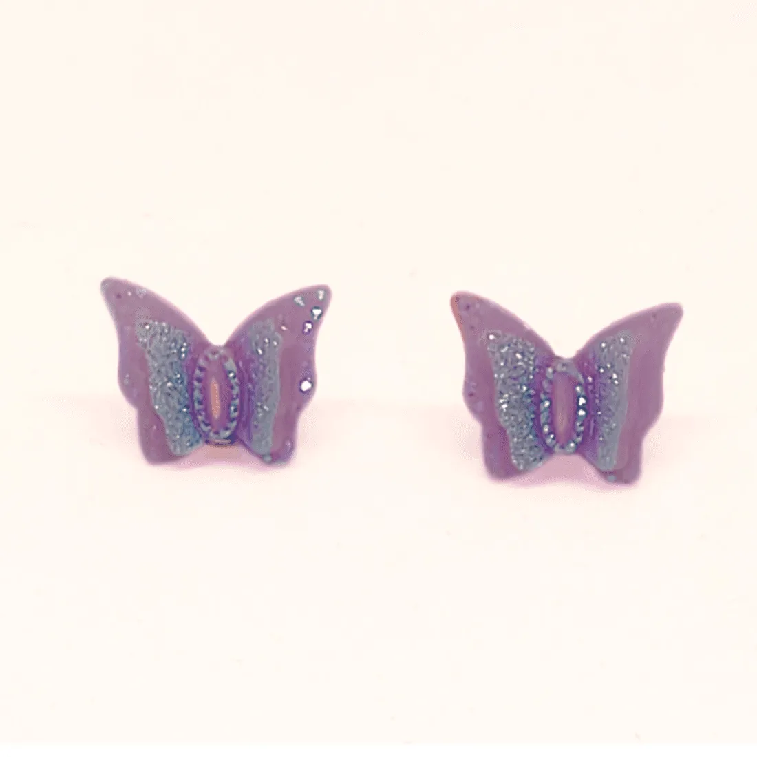 Butterfly Voilet and Peach Combo Dainty Small Studs (Two Pairs) - Image 7