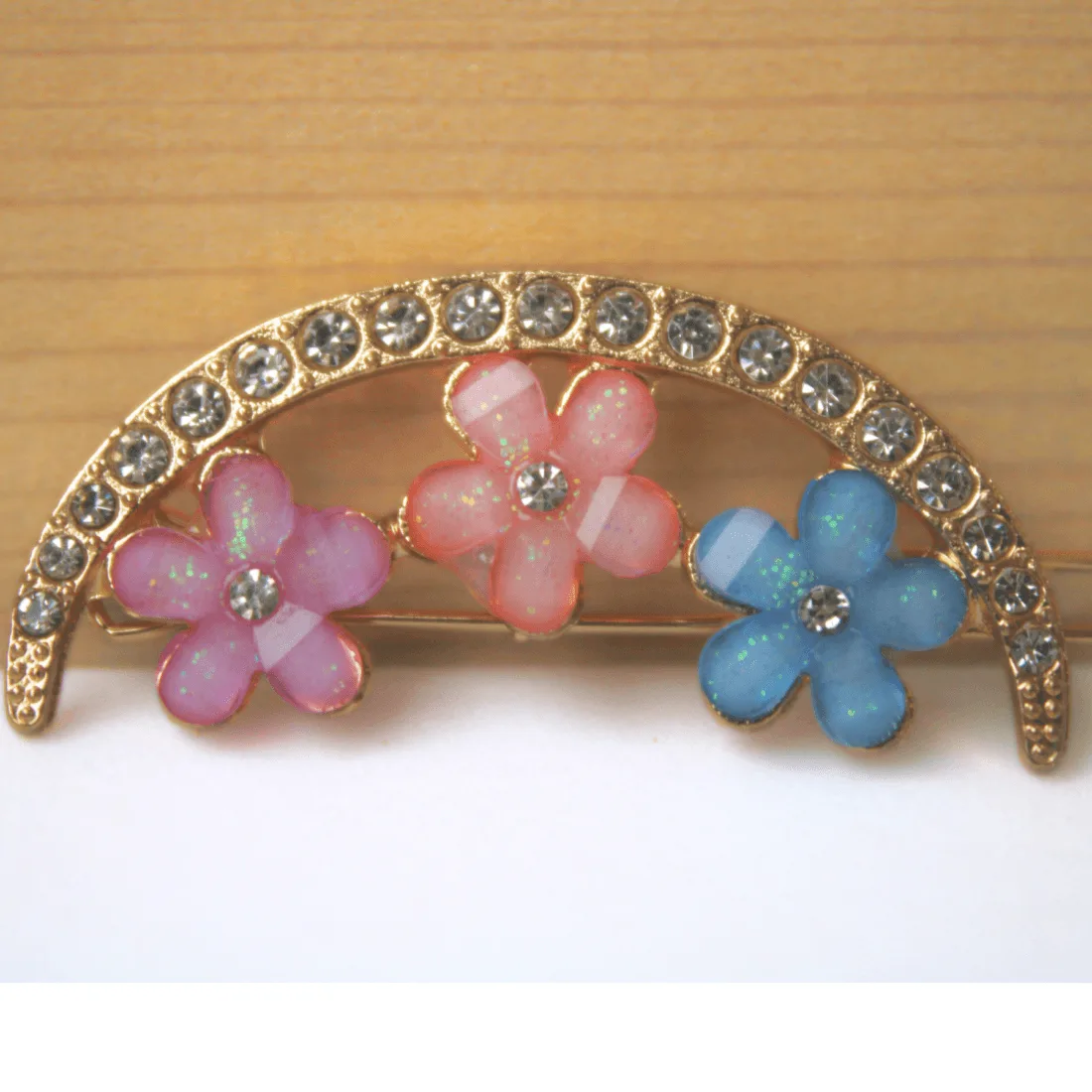 Half Moon Floral Metal Clip (Single Piece)