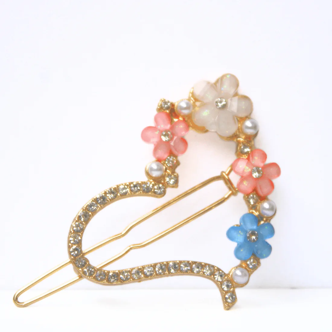 Heart Floral Clip (Single Piece)