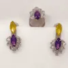 Rani Stones Multicolored Necklace set with Ring - Image 4