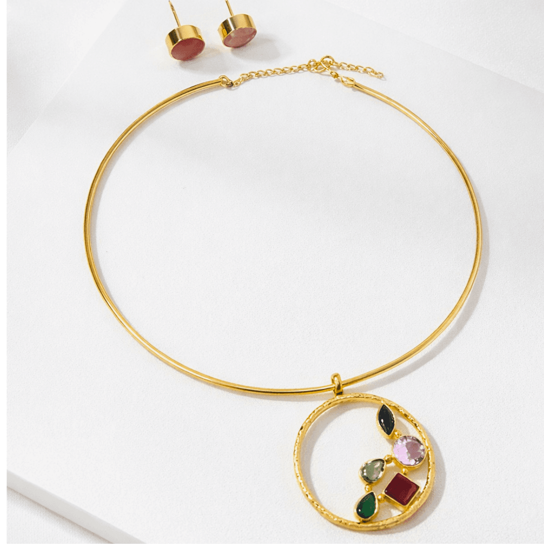 Modern Gold Plated Hasli Necklace Set